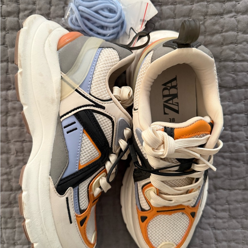 Zara Women Multicolor Sneakers Trainers Chunky style New with Tags 7 1/2